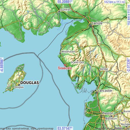 Topographic map of Seascale