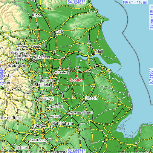 Topographic map of Scotter