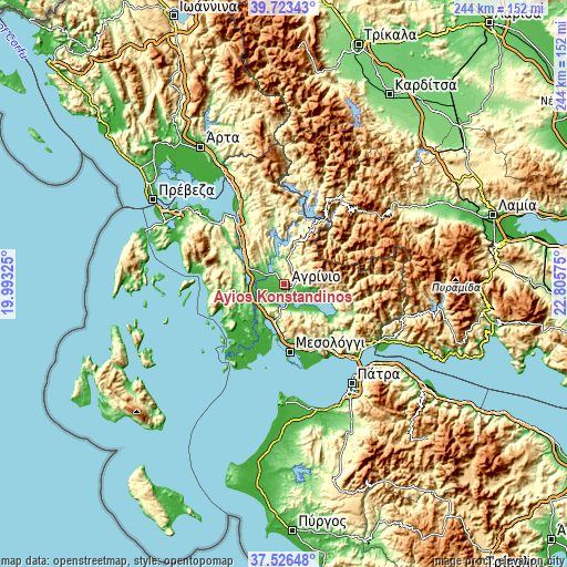 Topographic map of Áyios Konstandínos