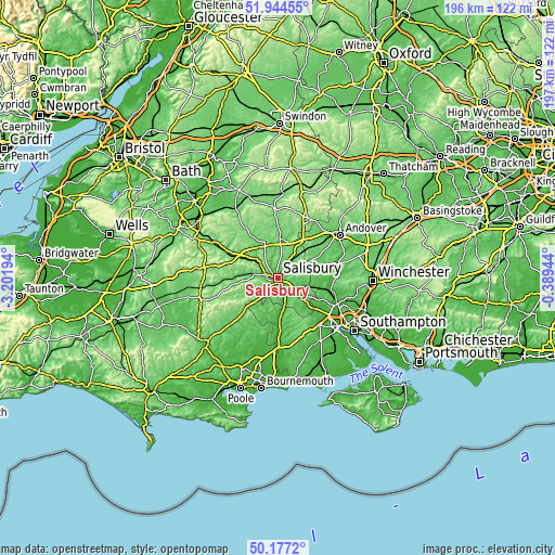 Topographic map of Salisbury