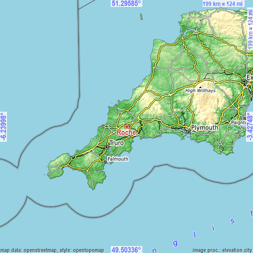 Topographic map of Roche