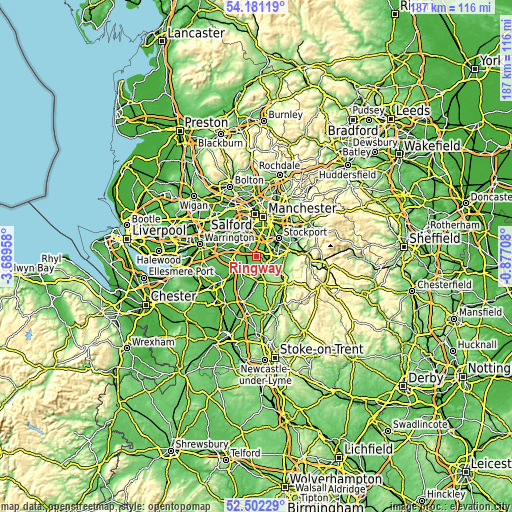 Topographic map of Ringway