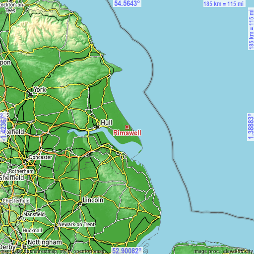 Topographic map of Rimswell