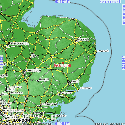 Topographic map of Rickinghall