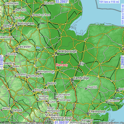 Topographic map of Ramsey