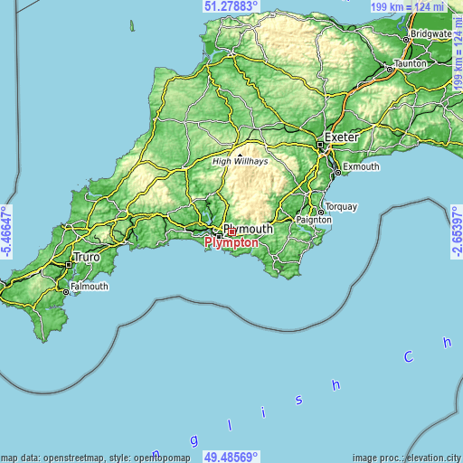 Topographic map of Plympton