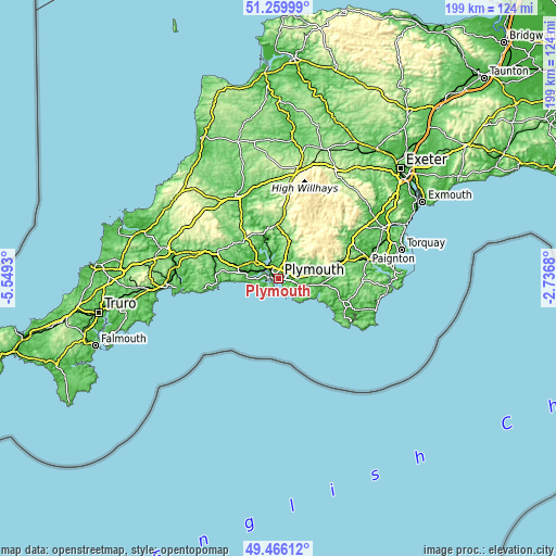 Topographic map of Plymouth