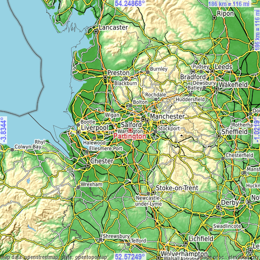 Topographic map of Partington