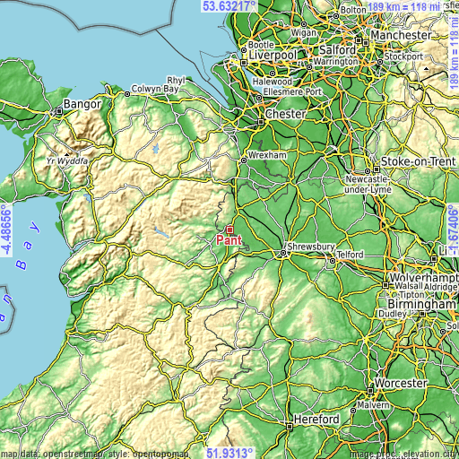 Topographic map of Pant