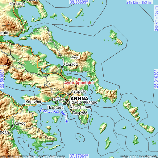 Topographic map of Áyioi Apóstoloi