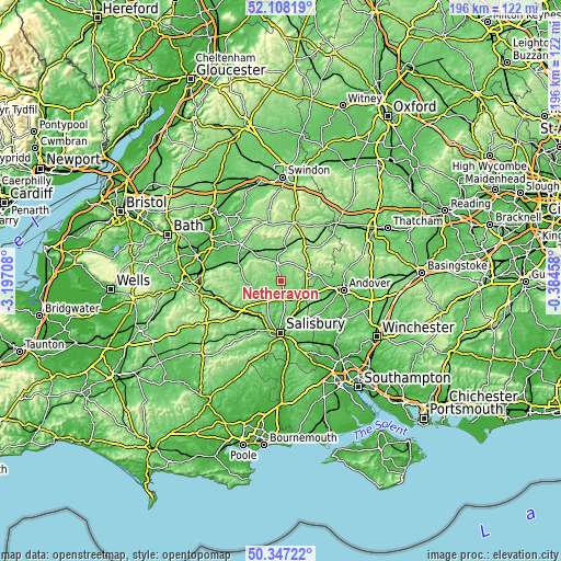 Topographic map of Netheravon