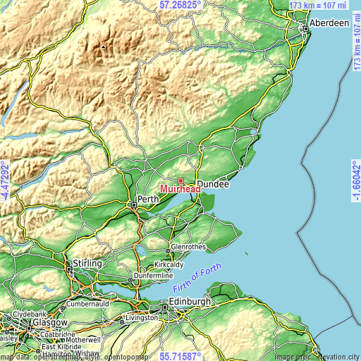 Topographic map of Muirhead
