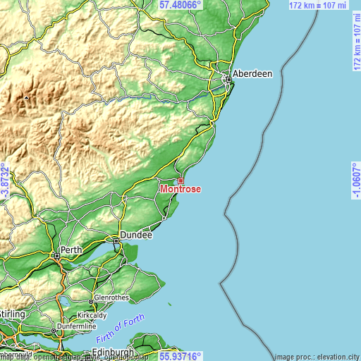 Topographic map of Montrose