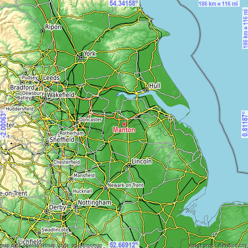 Topographic map of Manton