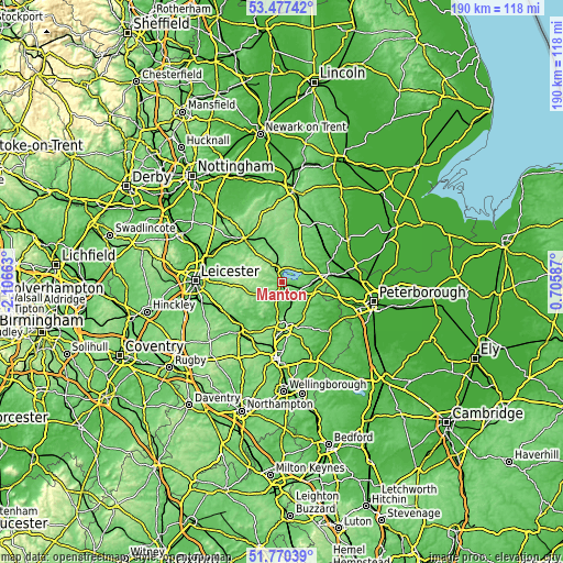 Topographic map of Manton