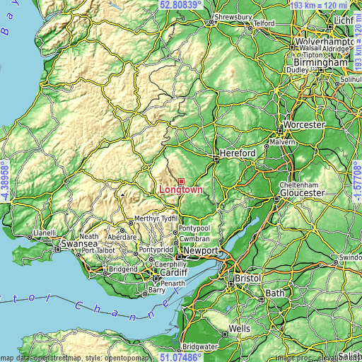 Topographic map of Longtown