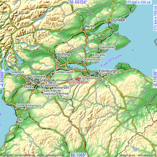 Topographic map of Livingston