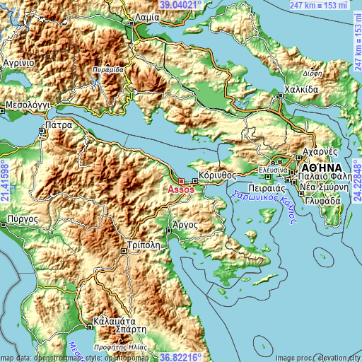 Topographic map of Ássos