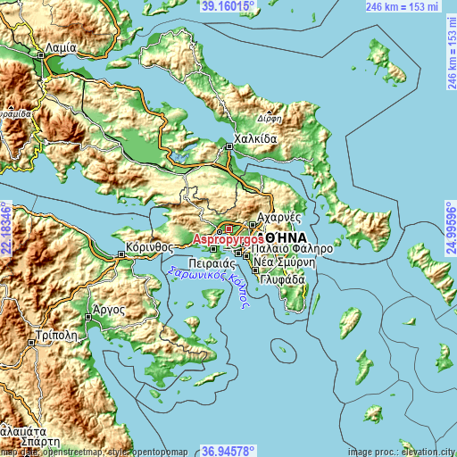 Topographic map of Asprópyrgos