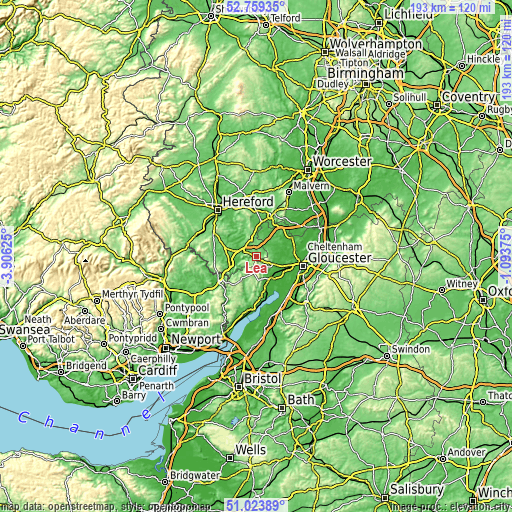 Topographic map of Lea