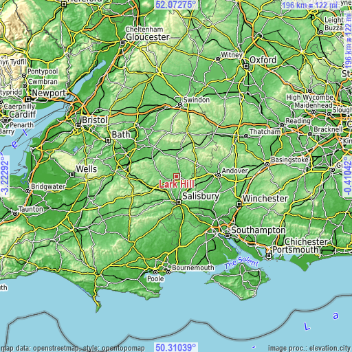 Topographic map of Lark Hill