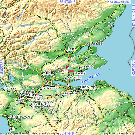 Topographic map of Kinross