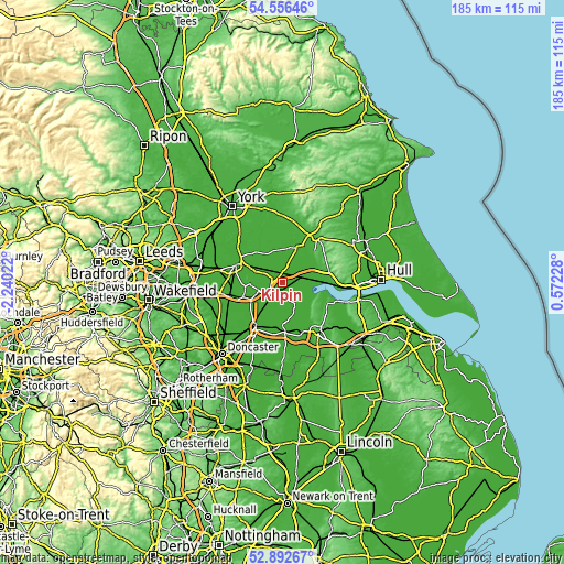 Topographic map of Kilpin