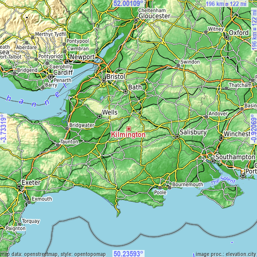 Topographic map of Kilmington