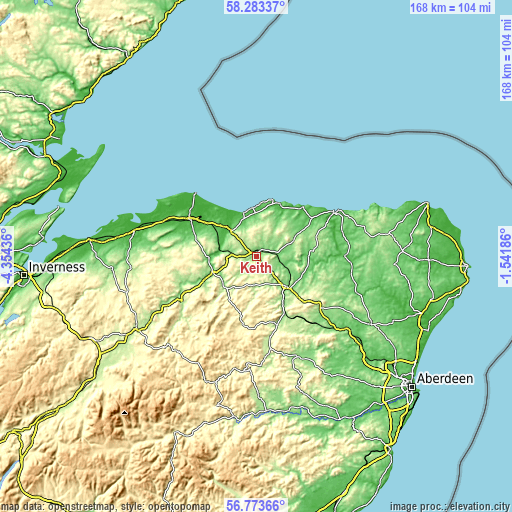 Topographic map of Keith