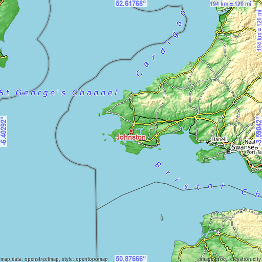 Topographic map of Johnston