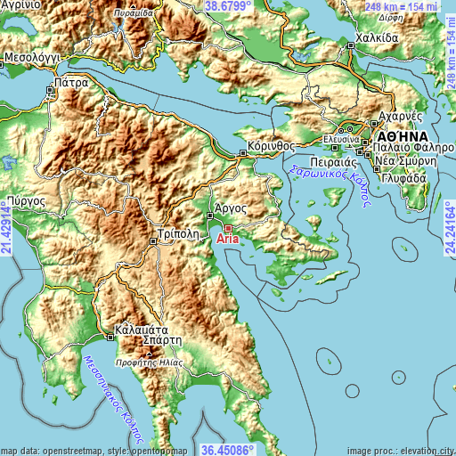 Topographic map of Aria