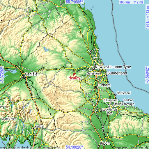 Topographic map of Healey