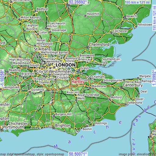 Topographic map of Hartley