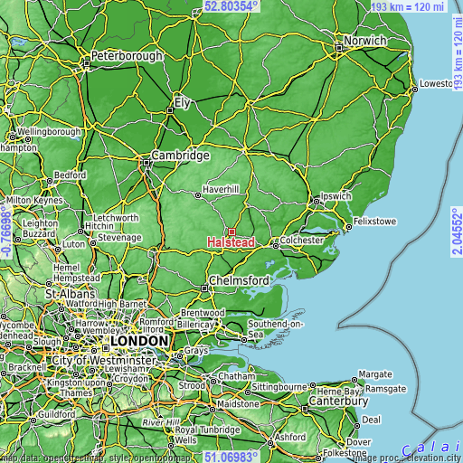 Topographic map of Halstead