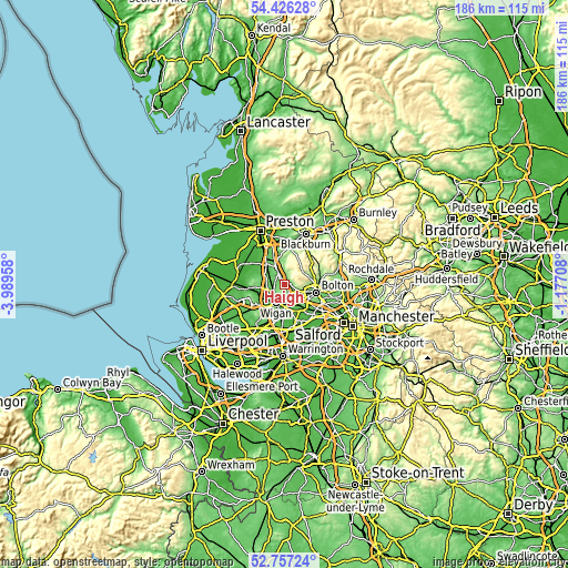 Topographic map of Haigh