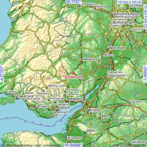 Topographic map of Grosmont