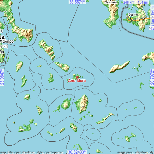 Topographic map of Áno Merá