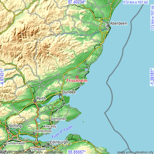 Topographic map of Friockheim