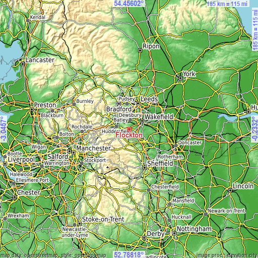 Topographic map of Flockton