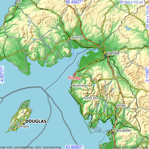 Topographic map of Flimby