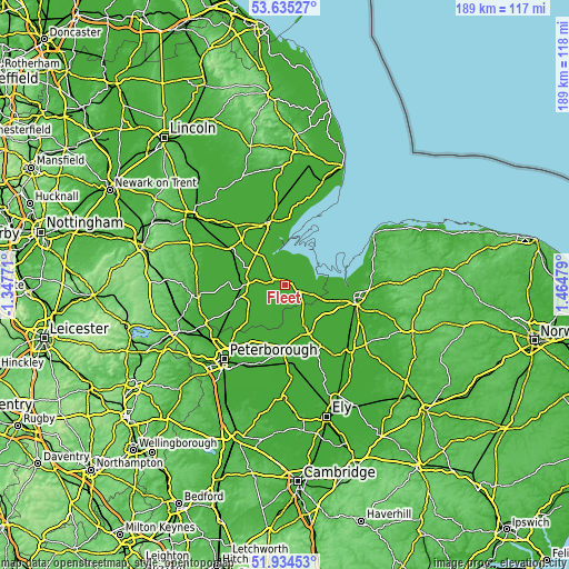 Topographic map of Fleet