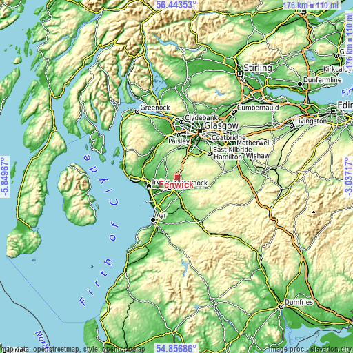 Topographic map of Fenwick