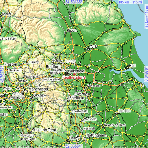 Topographic map of Featherstone