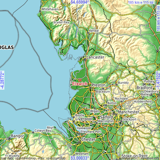 Topographic map of Elswick