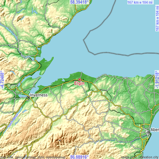 Topographic map of Elgin