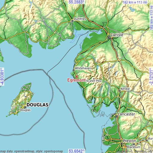 Topographic map of Egremont