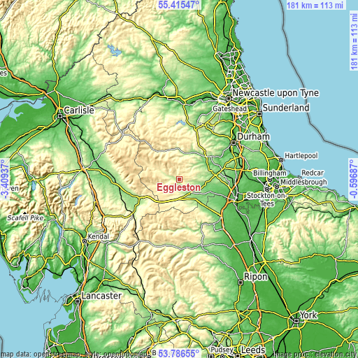 Topographic map of Eggleston