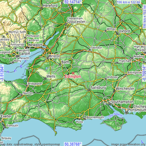 Topographic map of Edington