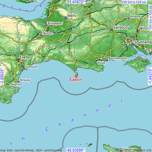 Topographic map of Easton