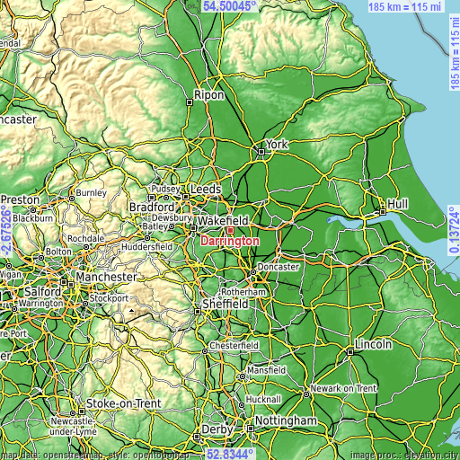 Topographic map of Darrington